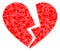 Debris Mosaic Broken Love Heart Icon