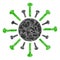 Debris Mosaic Contagious Virus Icon