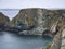 Debris from a rock fall at the foot of coastal cliffs on the Ness of Hillswick, Northmavine, Shetland, UK.