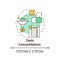 Debt consolidation concept icon