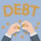 Debt financial banking business flat vector isometric 3d