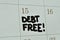 Debt Free On Calendar