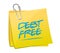 debt free post sign concept illustration