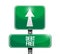 debt free road sign concept illustration