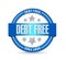 debt free seal sign concept illustration