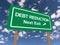 Debt reduction sign