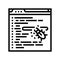 debugging code software line icon vector illustration