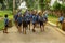 Dec 12, 2019. Kolkata, India. A group of unidentified jovial young children in school uniform. These children belong to