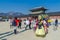 Dec 6,2017 Tourist enter Heungnyemun Gate at Gyeongbok Palace, S