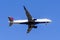 Dec 9, 2019 Santa Barbara / CA / USA - Delta Connections aircraft preparing for landing; blue sky background; Delta Connection is