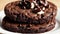 Decadent Brownie Delight A Celebration of National Ice Cream Sandwich Day.AI Generated