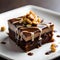 Decadent Brownie Delight: Rich Chocolate Goodness with a Caramel Twist created by generative AI