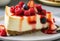 Decadent Cheesecake with Berries and Syrup