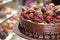 Decadent Chocolate Cake Adorned with Berries