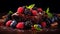 Decadent Chocolate Cake With Fresh Berries - High-end Photography