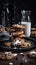 Decadent Chocolate Chip Cookies on a Plate, Indulgent Delights for Cookie Lovers