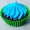 Decadent Chocolate Cupcake with a Delightful Blue Frosting