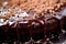 Decadent Close-up of Rich Chocolate Cake with Shavings