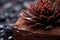 Decadent Close-up of Rich Chocolate Cake with Shavings