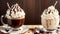 Decadent Coffee Milkshake with Vanilla and Chocolate.AI Generated