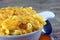 Decadent and creamy macaroni and cheese, perfect for satisfying your cravings.