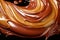 Decadent dessert melted chocolate swirl background, a close-up temptation