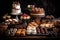 decadent and indulgent dessert buffet for a wedding, party, or event