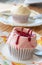 Decadent Raspberry Cupcake on Plate