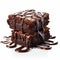 Decadent Stacked Chocolate Brownies With Rich Chocolate Sauce