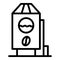 Decaf container icon, outline style