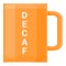 Decaf mug icon, cartoon style