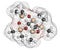 Decamethylcyclopentasiloxane (D5) molecule. Cyclic silicone chemical, frequently used in cosmetics (deodorants, sunblocks, hair