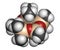 Decamethylcyclopentasiloxane (D5) molecule. Cyclic silicone chemical, frequently used in cosmetics (deodorants, sunblocks, hair