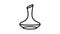 decanter alcohol wine glass line icon animation