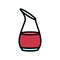 decanter merlot wine glass color icon vector illustration
