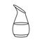 decanter merlot wine glass line icon vector illustration