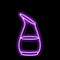 decanter merlot wine glass neon glow icon illustration