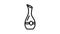 decanter wine line icon animation