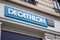 decathlon city text sign store logo brand in shop building in center town