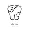 Decay icon. Trendy modern flat linear vector Decay icon on white
