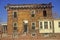 Decayed building in Detroit, MI slum