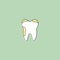 Decayed teeth vector icon symbol health and medical isolated background