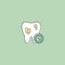 Decayed teeth vector icon symbol health and medical isolated background