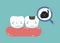 Decayed tooth and bacteria , tooth and teeth of dental concept