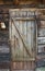 Decayed wooden door