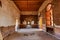 Decaying interior of an abandoned hacienda in Mexico