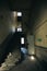Decaying Stairway: Inside View of Abandoned Industrial Building\\\'s Staircase