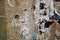 Decaying wall stone abstract background, Venetian buildings