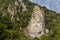 Decebal Head sculpted in rock, carved in the mountains