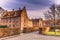 December 04, 2016: Red brick houses of Roskilde, Denmark